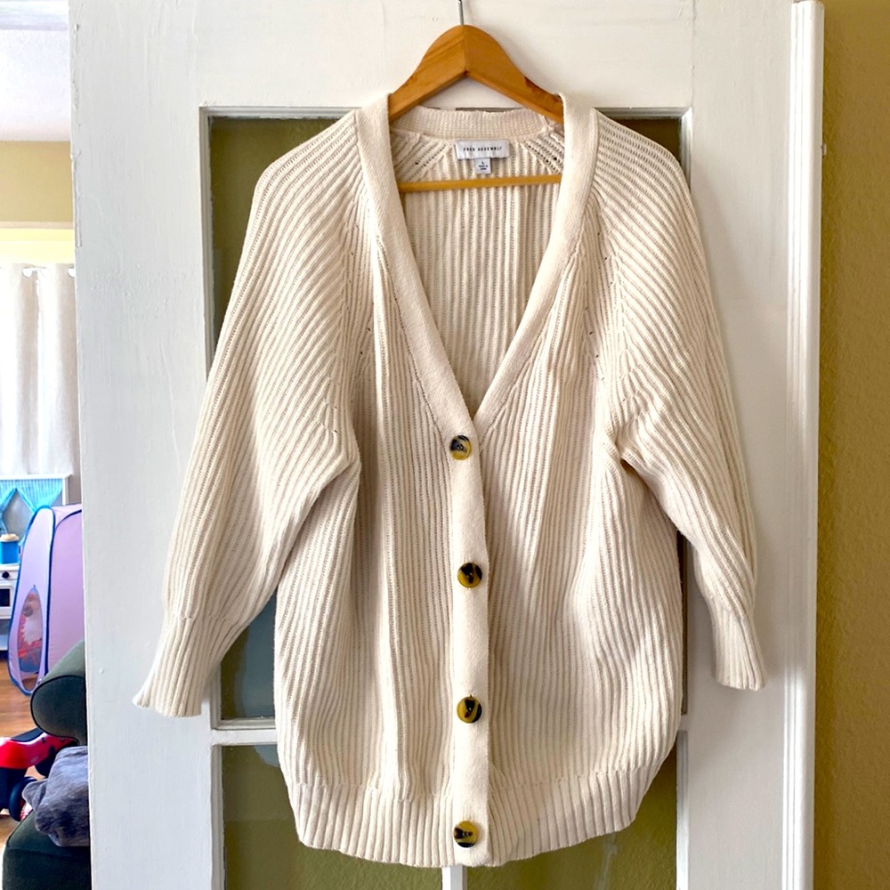 Free Assembly Cream Grandpa Sweater